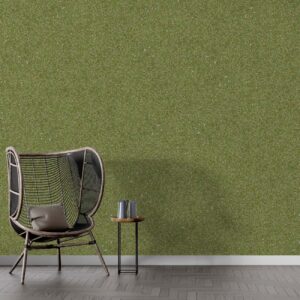 Interior minimalist cu tapet Belka verde clasic, autoadeziv și izolator, aplicat pe perete pentru un efect natural și calm.