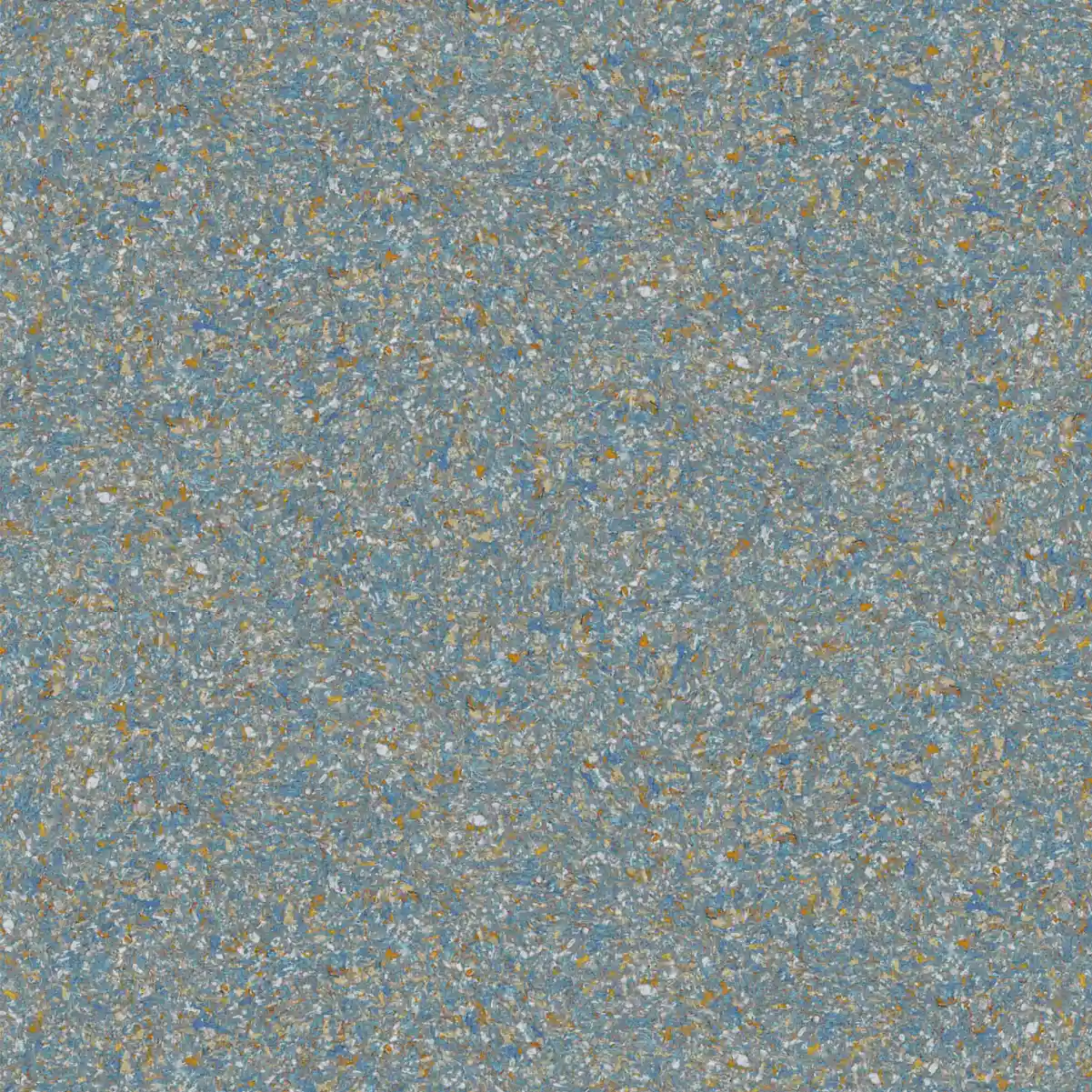 Prim-plan cu textura și culoarea tapetului Belka în nuanțe de turcoaz cu particule portocalii.